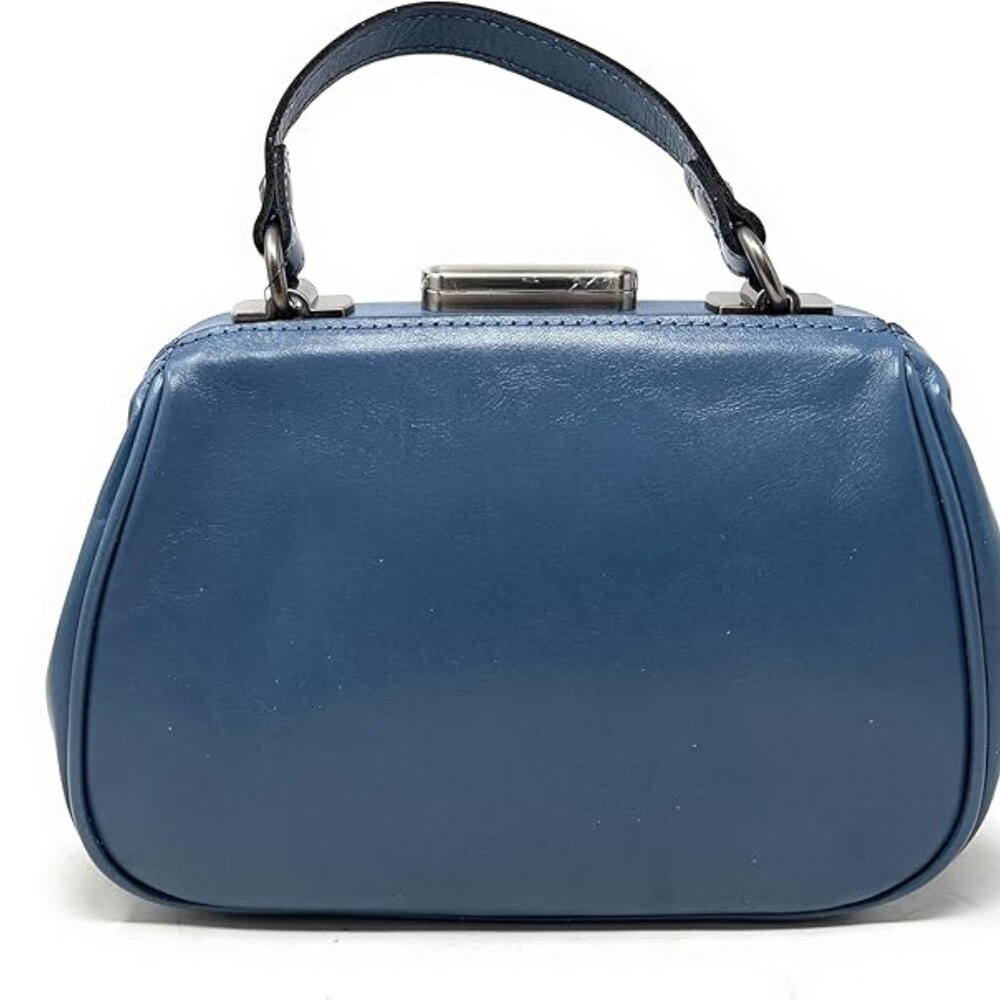 NWT Patricia Nash Safflower Blue Leather Gracchi Satchel w/ Shoulder Strap - Picture 2 of 5